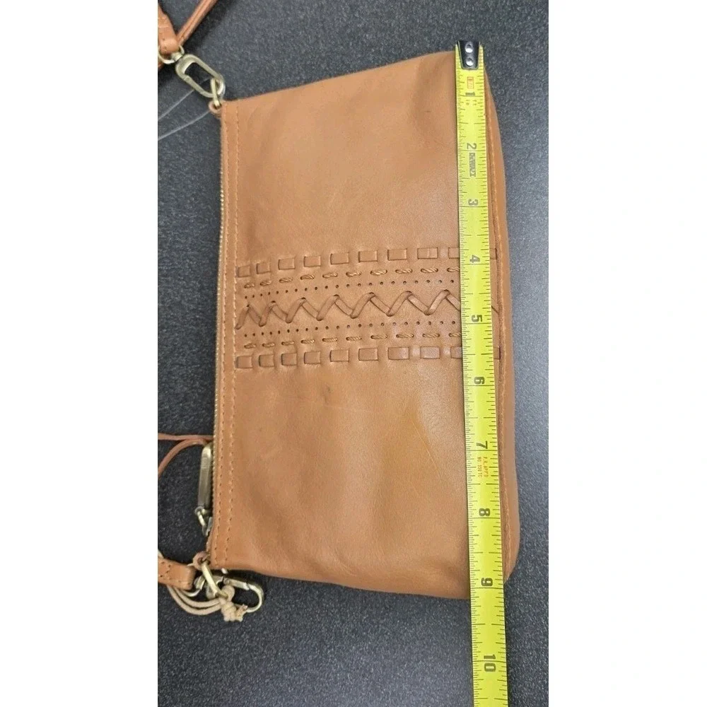 New HOBO‎ Darcy Adjustable Brown Leather Crossbody Harvest Wheat Boho Purse Bag